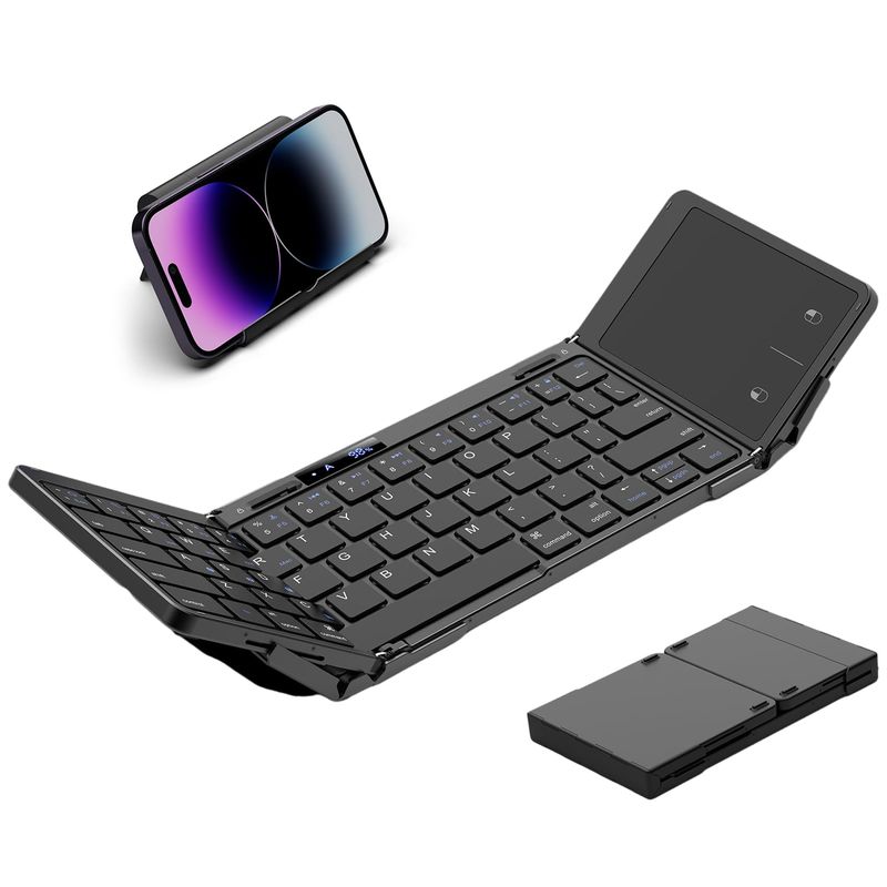 Eelexa Foldable Travel Key Board Wireless Portable Folding Keyboard ...