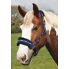 Rhinegold Logo Headcollar fleece trim - Shet - Blue