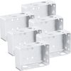 6 Pcs Blind Brackets 2 Inch Low Profile Box Mounting Bracket White Color Window Blinds Headrail Bracket