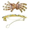 Crystal Barrette 12-86750-3black on silver tone