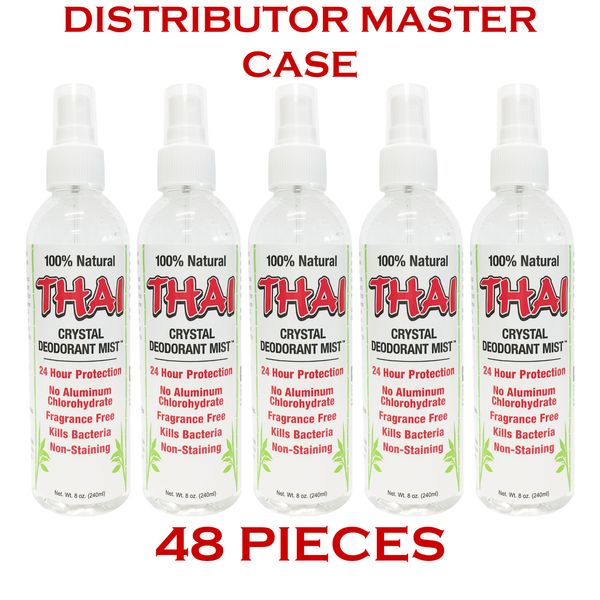 100% NATURAL CRYSTAL THAI MIST SPRAY DEODORANT (8oz) - Distributor Case (48 pcs)