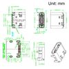 sourcing map PCB USB Connector Type-C 3.1 16Pin Female Jack Fast Charging Socket 20Pcs