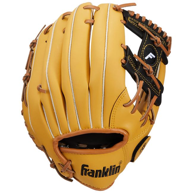 Franklin 11" Glove TAN/Kids Gloves/Introduction to Baseball, Yellow