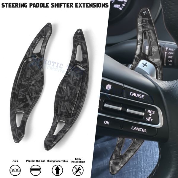 For Kia Stinger 18-23 Forged Texture Add-on Steering Wheel Paddle Extended Shift