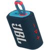JBL Go 3 Portable Waterproof Wireless Bluetooth Speaker Bundle with Premium Carry Case (Blue Pink)