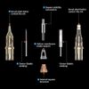Ambition Premium 50Pcs #10 Bugpin 5RL Tattoo Cartridges Needles Disposable Supply 5 Round Liner for Professionals and Beginners Tattoo Artists
