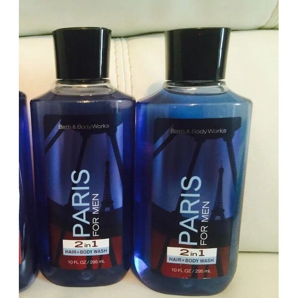 2x Bath & Body Works  Paris FOR MEN Body Wash Shower Gel + Hair Full Size 10oz