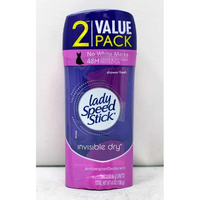 Lady Speed Stick Invisible Dry Deodorant for Women 2 Counts 4.6 Ounces