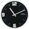 Modern Minimalist Bold White on Black Wall Clock