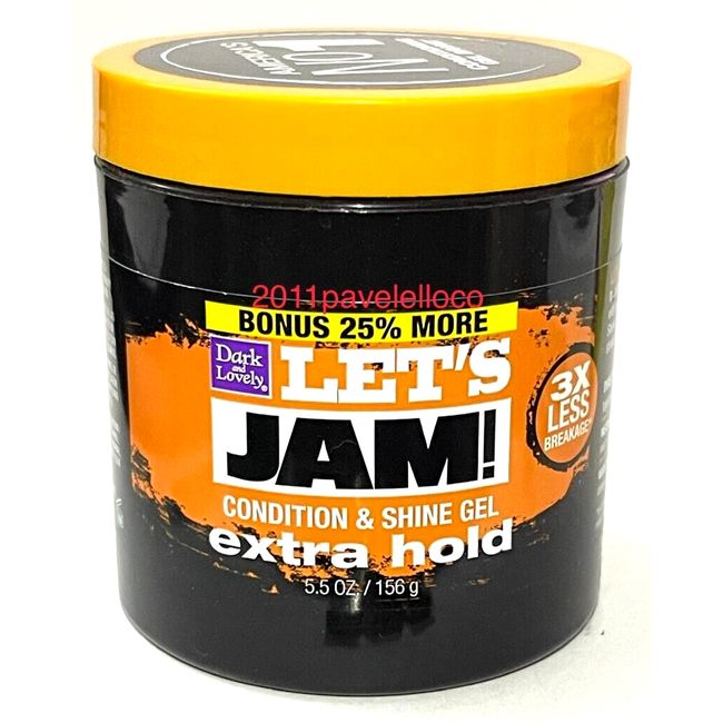 Let's JAM * 3X Less Breakage ~ Condition & Shine Gel ~ EXTRA HOLD 5.5 OZ