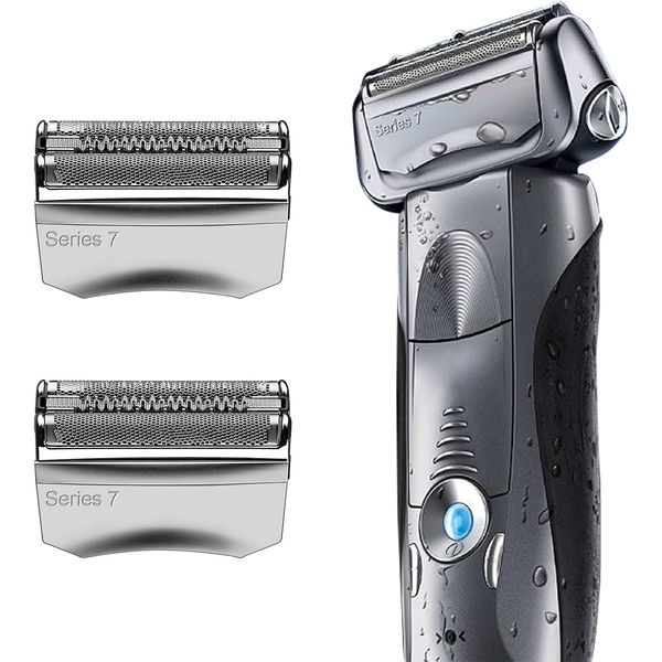 Series 7 70S Electric Shaver Head Replacement,Compatible with Braun Series 7 Shavers 720cc, 730cc, 735s, 750cc, 760cc, 790cc, and 795cc Shaver Foil (2 Pack)