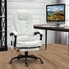 7-Point Vibrating Massage Office Chair with High Back White