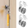 3 Pcs 20mm Locks - 7 Different Plates & Keys - Security Cabinet & Post Box Locks