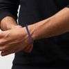 COAI Men's Genuine Leather Bracelet with Natural Stone Beads, Stone, Lapis Lazuli