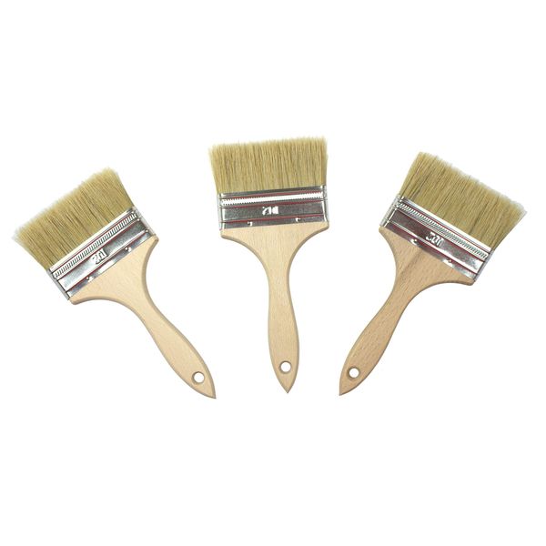Paint Brushes Set of 3 Size: 4" (102mm)