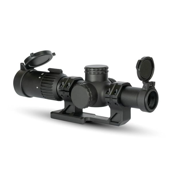Monstrum Banshee 1-4x20 LPVO Rifle Scope with Offset Scope Mount | MX1 Reticle | Black