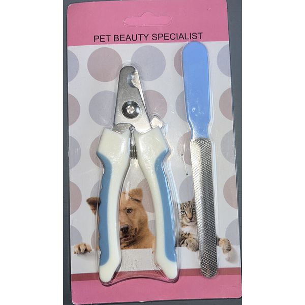 2 Piece Pet Beauty Specialist Nail Clippers NEW White/Baby Blue