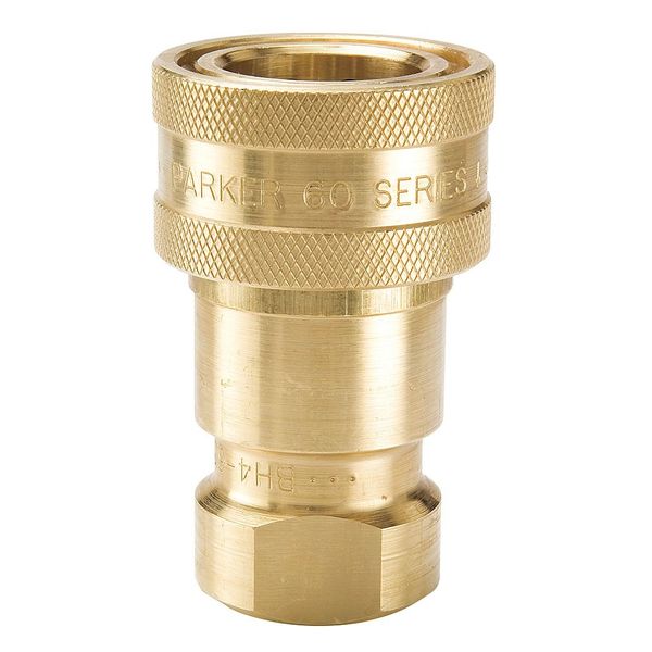 Coupler Body, 1/4-18, 1/4 In. Body, Brass