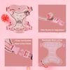 Petiry Reflective No Pull Dog Harness, Floral Style, Medium Size, Pink, for Medium Dogs