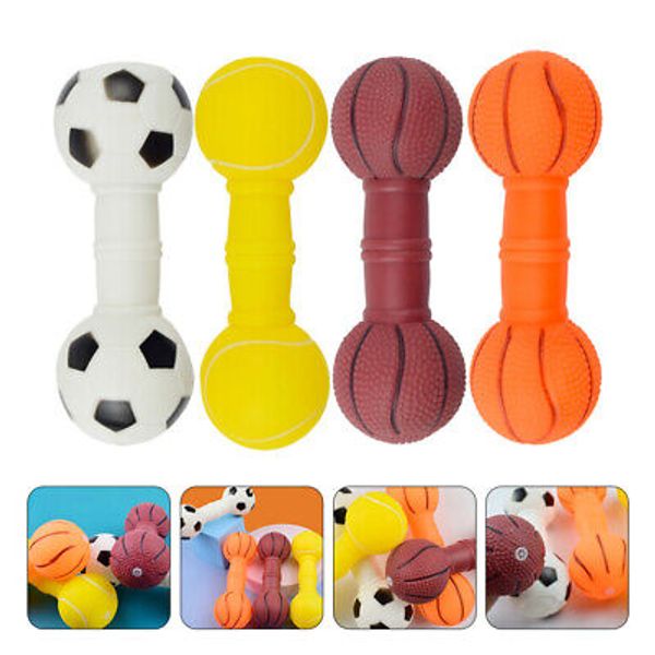 4 Pcs Interactive Toy Pet Ball Barbell Dog Toys Trustworthy