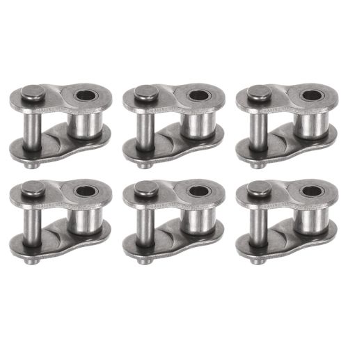 uxcell 6Pcs #50 Chain Offset Half Link Roller 5/8" Pitch Stainless Steel Standard Chain End Connector Split Links for 10A Chain