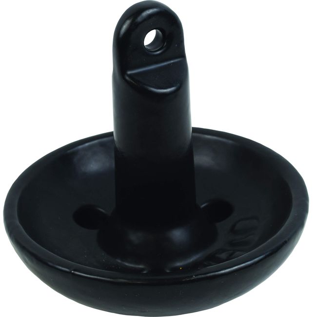 Attwood 9943B1 Solid Cast Iron 15-Pound Mushroom Boat Anchor, Black PVC-Coated Finish