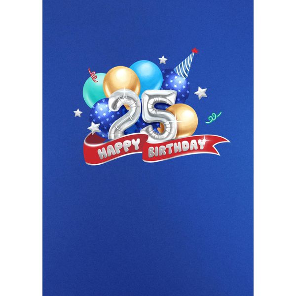 Liif 25th birthday card- blue