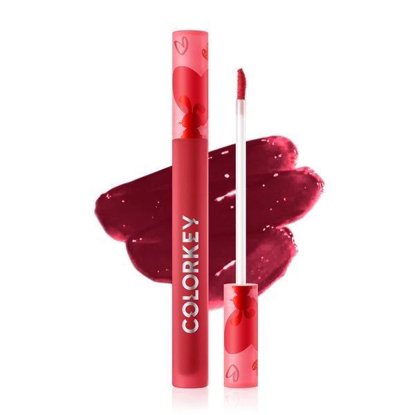 COLORKEY R759 Rabbit Lip Tint, Moisturizing Lipstick, Tsuya, Moisturizing, Fashion Lip Gloss, Won't Fall Off, No Mask, Red