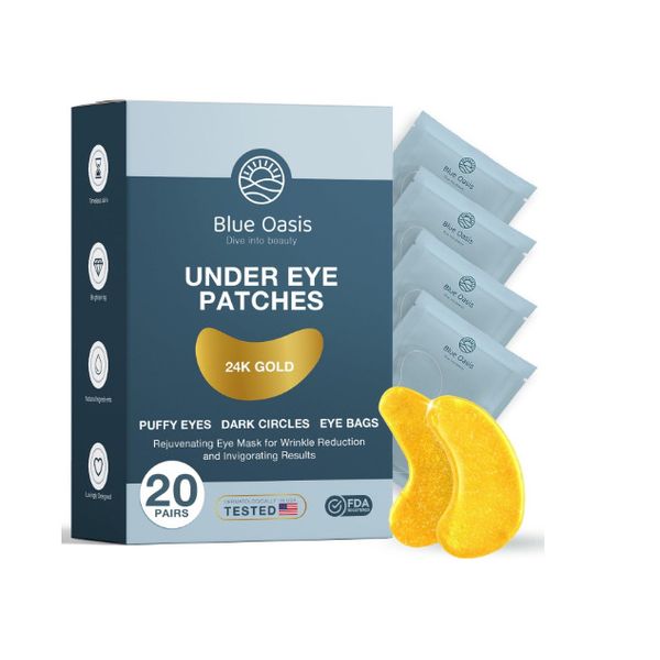 Under Eye Patches 24 K Gold under eye patches puffy eye dark cirle eye bags 20ct