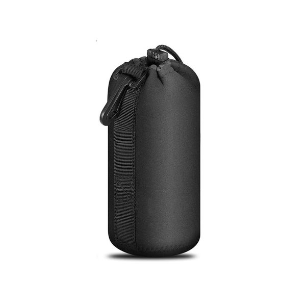 Xibeys Camera Lens Bag, Black Thick Protective Neoprene Medium Camera Lens Bag 5x3.5inch(13x9cm) for Medium Size DSLR Camera Lens