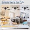 Ceiling Fan with Lights, 48" Low Profile Ceiling Fan with Light and Remote, Flus
