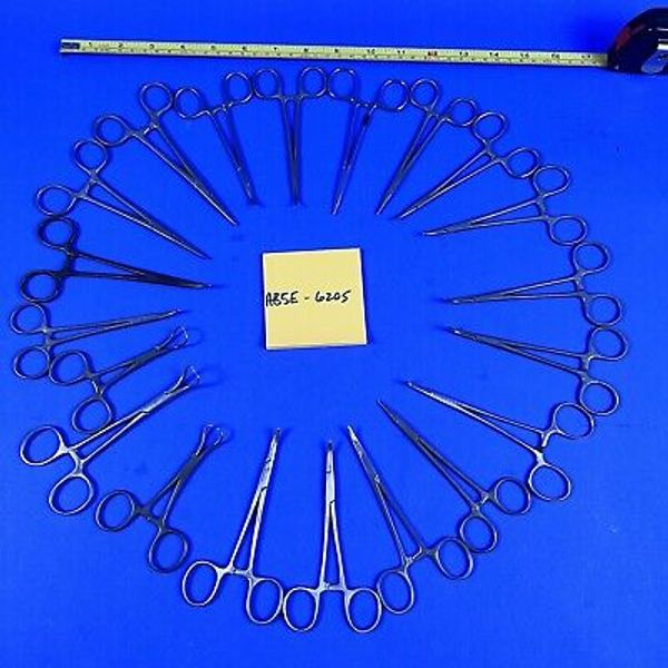 Codman Weck SIS Konig & Unbranded Curved & Straight Medical Forceps lot of 20