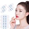 TONGMO Small Face Tape, Pack of 200, Face Lifting, Face Tape, Sagging, Slimming, Correction, For Faces, Ultra-Thin, Transparent, Inconspicuous, Matte, Shaping Tape, For Cosplay, Job Hunting, Dating, Parties, Photo Shoots, Japanese Instruction Manual Inclu