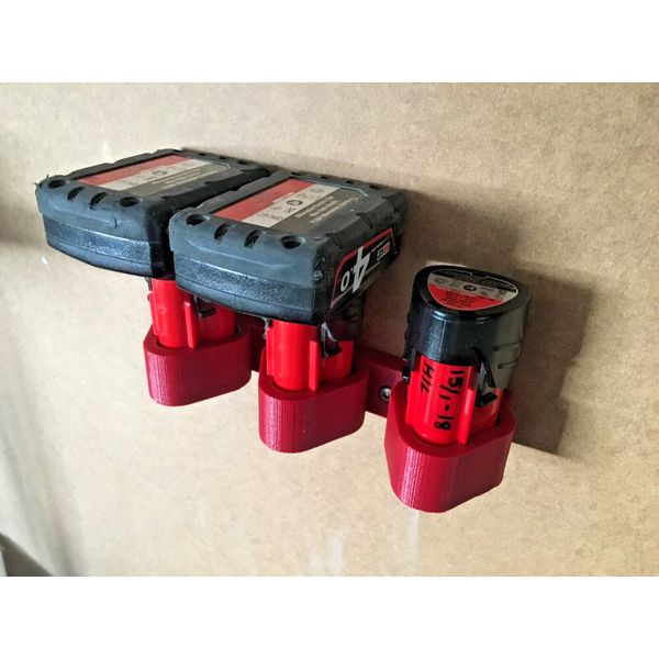 Milwaukee M12 Battery Holder Wall Mount