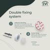 EVI Herrajes Wall Mounted Door Stop (White Lacquer - White Rubber)
