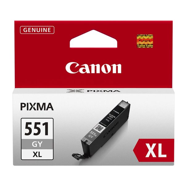 Canon Original CLI-551xl High Capacity Ink Cartridge, Grey