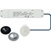 Leyton Lighting EM-LED-DL1B Emergency LED Downlight, White, Black & Silver, 2w