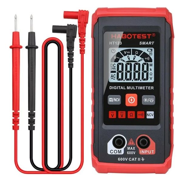 HT123 Digital Multimeter Smart Voltmeter Ohmmeter AC DC Meter Tester - US