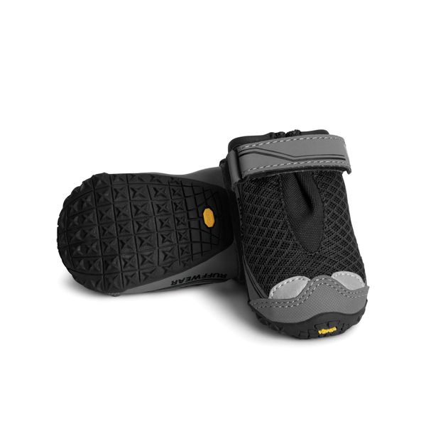Ruffwear All-Terrain Dog Boots (Set of 2), Miniature Breeds, Size: 38 mm/1.5 in, Obsidian Black, Grip Trex, P15202-001150