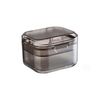 Retainer Case, Orthodontic Denture Box, False Teeth Container for Soaking Dentures, Clearly Visible Denture Case, Multifunctional Mouth Guard Case (Black)