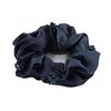 Bijin hair scrunchie satin three-layer pleats small flower motif aurora beads are the point purple