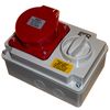32 Amp 415V 5 Pin Interlock Socket Switched 3P+N+E 3 Phase Red