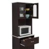 Pemberly Row Kitchen Cabinet in Chocolate Gray