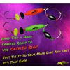 Hungry-Cat Tackle Premium Catfish Ready Rig, 2-Pack, Bright Green/Red, with 3 oz Egg Sinker Weights.