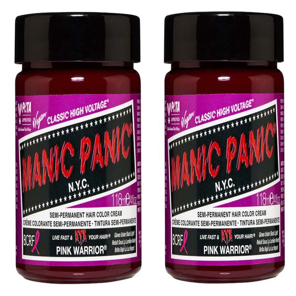 Manic Panic Pink Warrior Tierversuchsfrei, Vegan & Lebendig 2 x 118ml