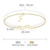 Sofia Milani - Women's Bracelet 925 Silver - Leaf Pendant, Yellow Gold