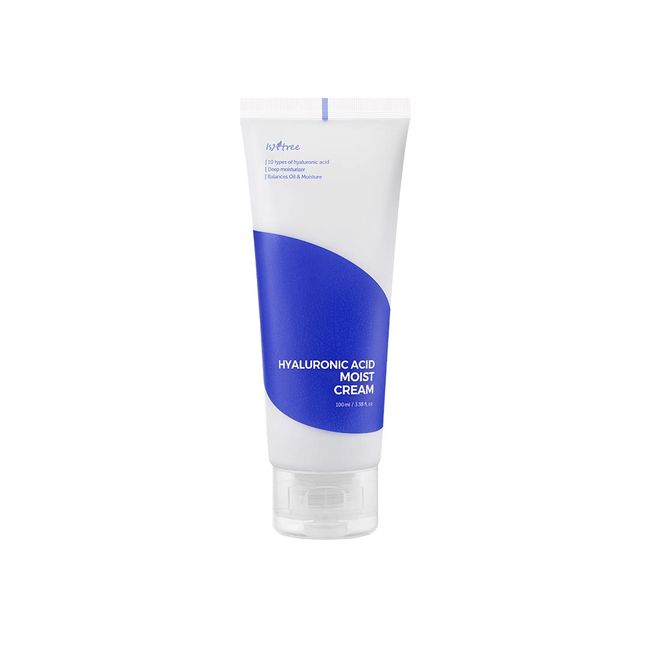 ISNTREE Hyaluronic Acid Moist Cream 100ml, 3.38 fl.oz | Balances Oil & Moisture | Deep moisturizer