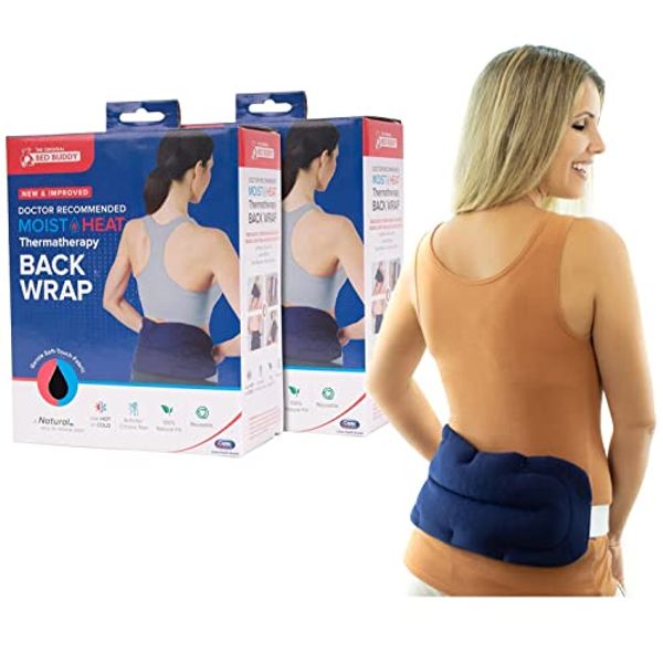 Bed Buddy 2-Pack Back Deep Penetrating Back Wrap Heat Pad - Microwaveable Heating Pad - Moist Heating Pad for Back Pain, Back Pain, Neck Pain, Muscle Pain