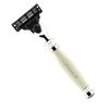 New Triple Edge Cartridge Compatible Men's Shaving Razor || Ivory Luxury Resin Handle & 1 Replaceable Cartridge Pre-Installed - Triple Action Technology - Great Gift for Any Gentleman