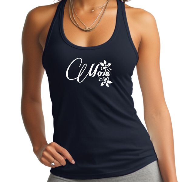 Womens Fitness Tank Top Graphic T-shirt Mom Appreciation for Mothers - Navy / 2XL